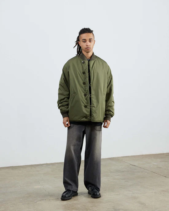 ARMY TWILL PE WEATHER REVERSIBLE BLOUSON BLACK