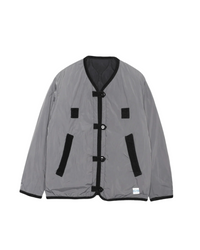 ARMY TWILL  QUILTING REVERSIBLE JACKET AM-2654007 BLACK