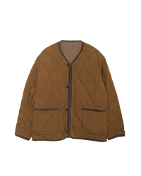 ARMY TWILL  QUILTING REVERSIBLE JACKET AM-2654007 BROWN