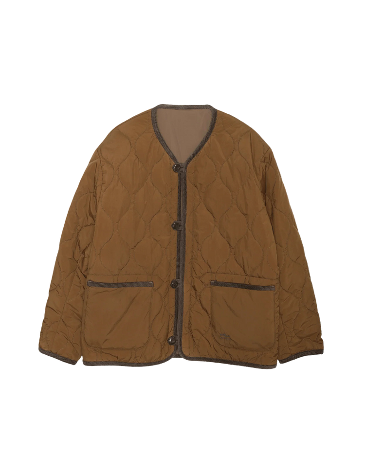 ARMY TWILL  QUILTING REVERSIBLE JACKET AM-2654007 BROWN