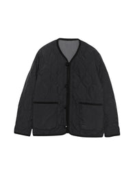 ARMY TWILL  QUILTING REVERSIBLE JACKET AM-2654007 BLACK