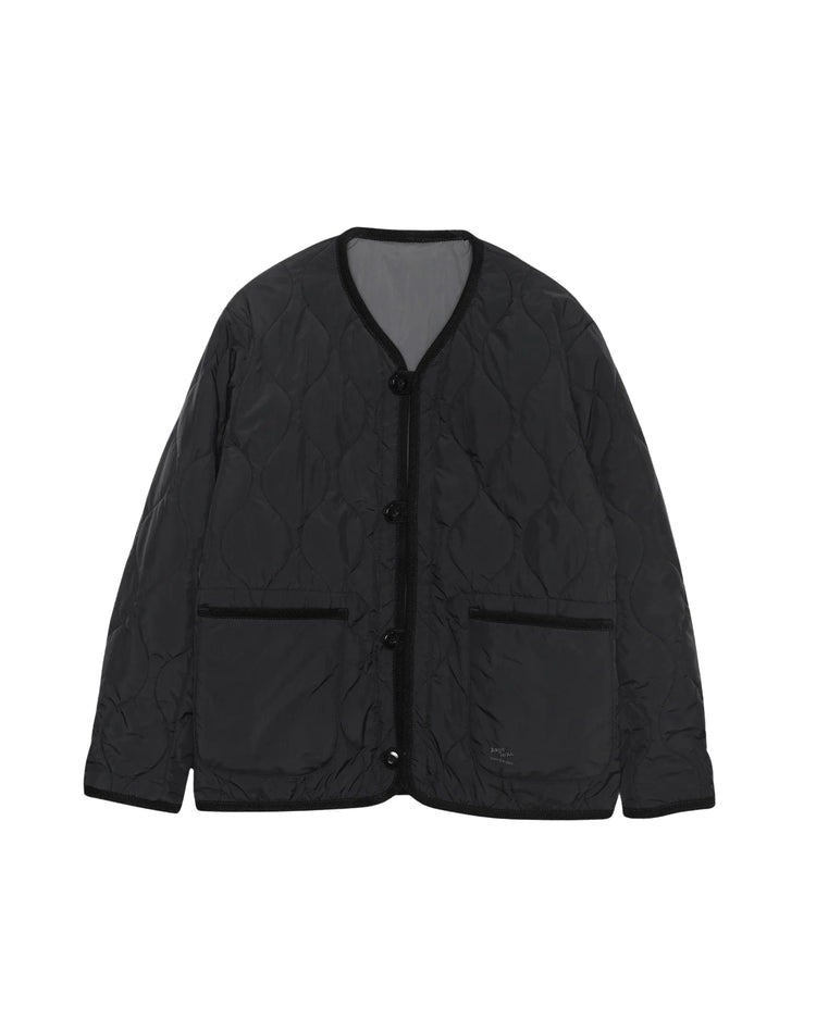 ARMY TWILL  QUILTING REVERSIBLE JACKET AM-2654007 BLACK