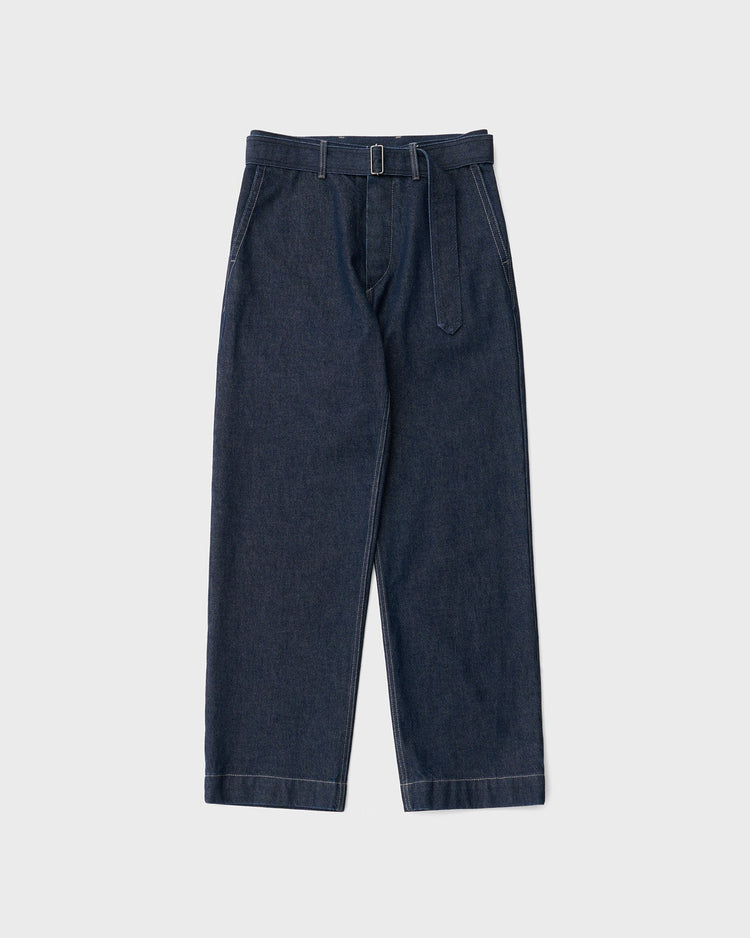 ANOTHER OFFICE / Plenty Belted Denim Slacks ONE WASHED