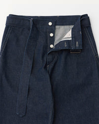 ANOTHER OFFICE / Plenty Belted Denim Slacks ONE WASHED