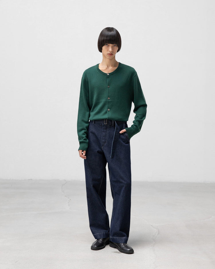 ANOTHER OFFICE / Plenty Belted Denim Slacks ONE WASHED