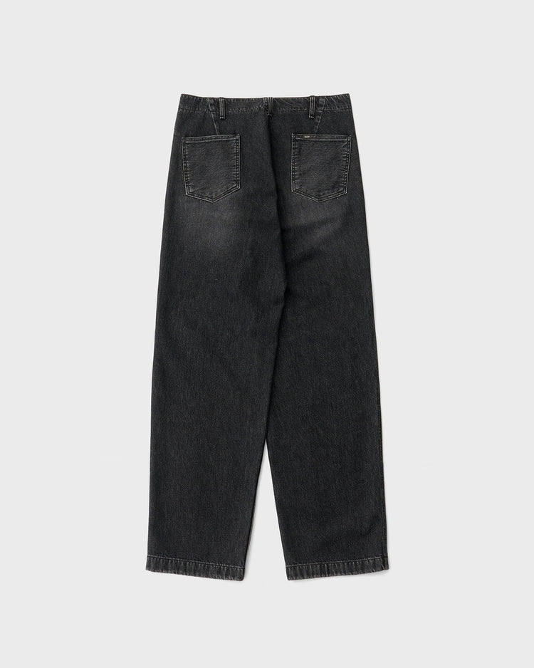 ANOTHER OFFICE / Maverick One-Tuck Denim Pants FADED BLACK