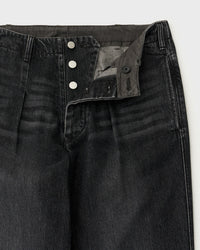 ANOTHER OFFICE / Maverick One-Tuck Denim Pants FADED BLACK