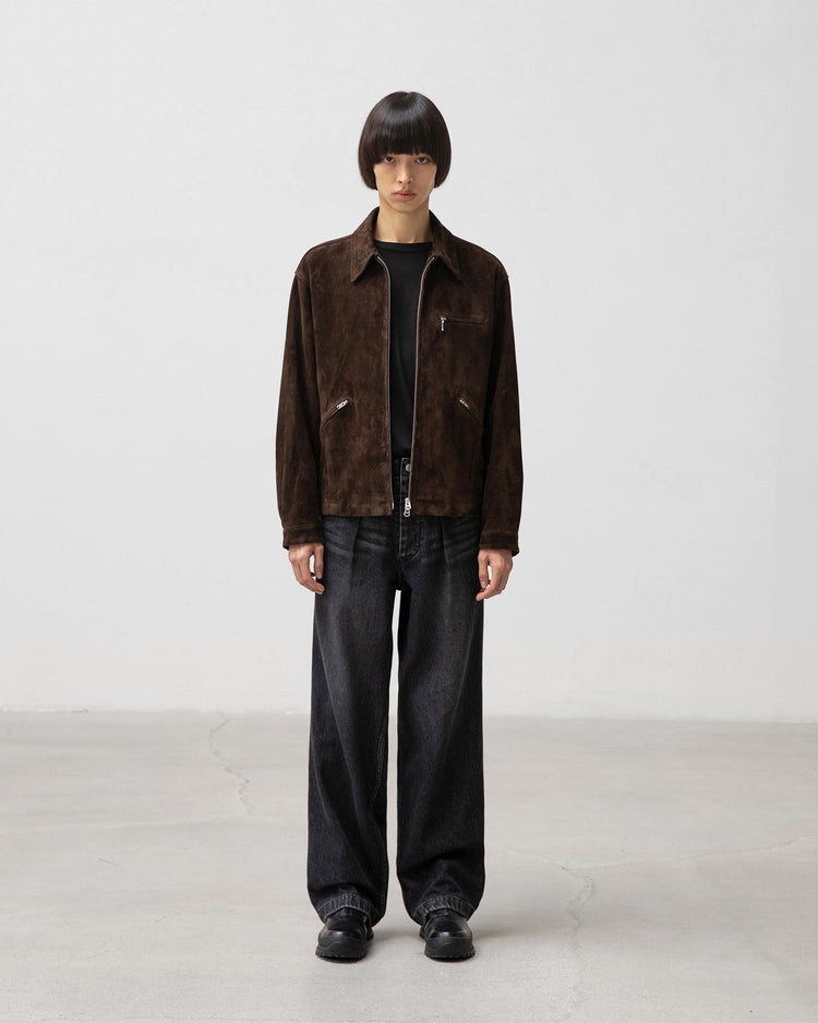 ANOTHER OFFICE / Maverick One-Tuck Denim Pants FADED BLACK