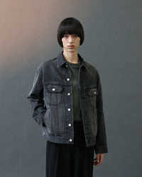 ANOTHER OFFICE / Rider Denim Jacket FADED BLACK