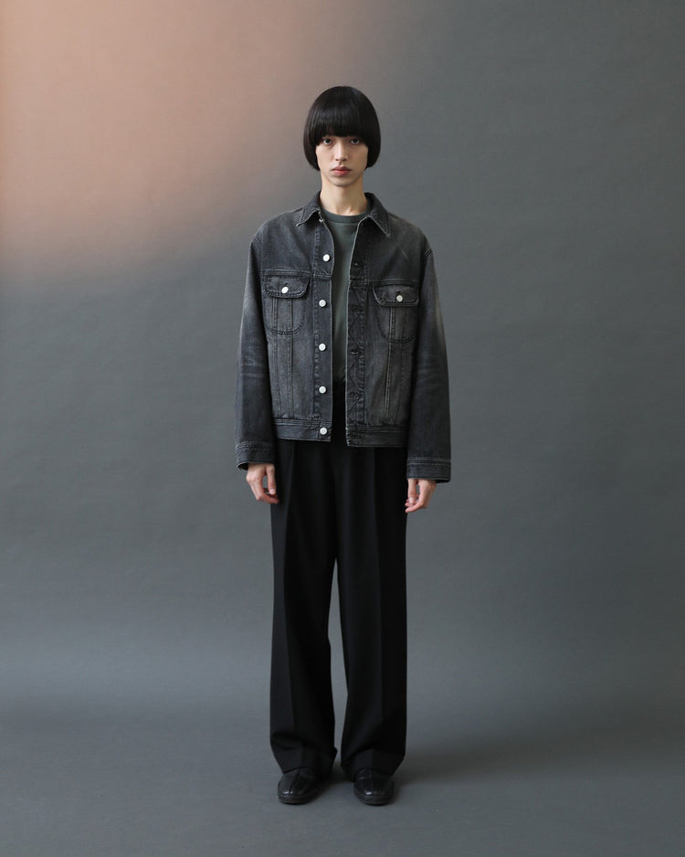 ANOTHER OFFICE / Rider Denim Jacket FADED BLACK