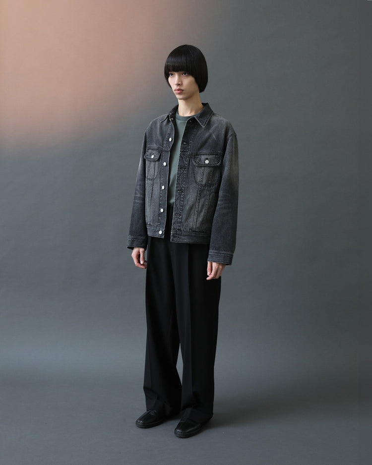 ANOTHER OFFICE / Rider Denim Jacket FADED BLACK