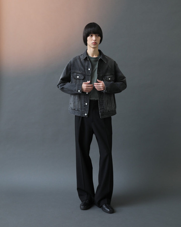 ANOTHER OFFICE / Rider Denim Jacket FADED BLACK