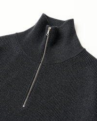 ANOTHER OFFICE / Volume Half Zip-up Knit  ONYX