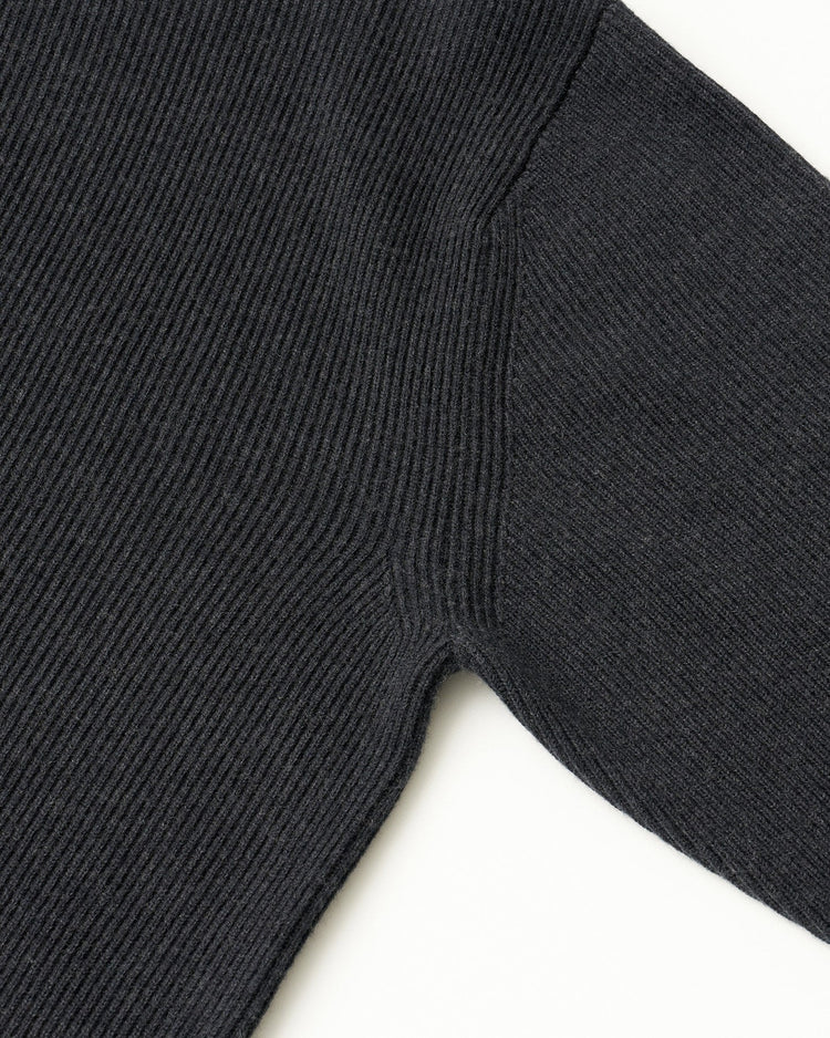 ANOTHER OFFICE / Volume Half Zip-up Knit  ONYX