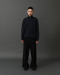 ANOTHER OFFICE / Volume Half Zip-up Knit  ONYX
