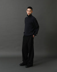 ANOTHER OFFICE / Volume Half Zip-up Knit  ONYX
