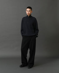 ANOTHER OFFICE / Volume Half Zip-up Knit  ONYX