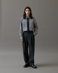 ANOTHER OFFICE / Bonjour 2Tuck Pants ALMOST BLACK