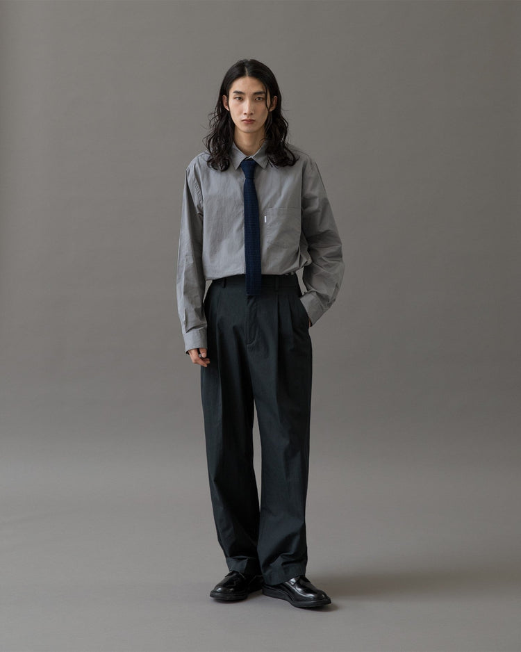 ANOTHER OFFICE / Bonjour 2Tuck Pants ALMOST BLACK