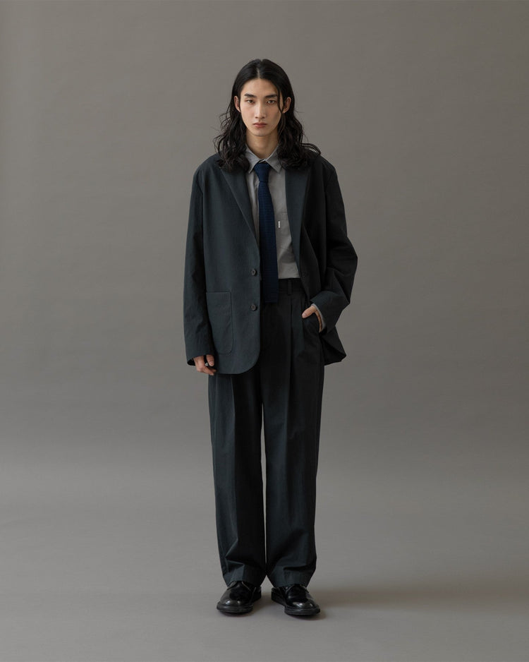ANOTHER OFFICE / Bonjour 2Tuck Pants ALMOST BLACK
