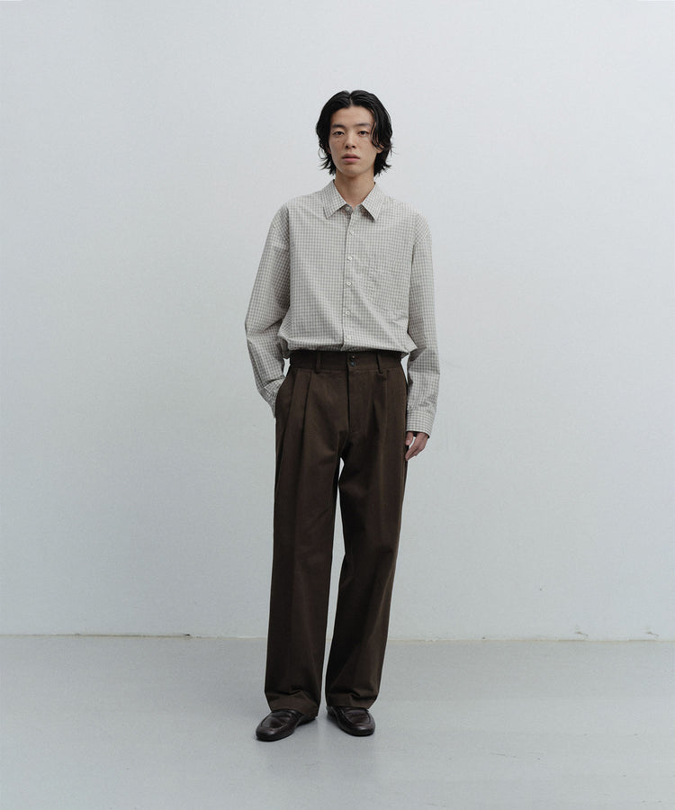 ANOTHER OFFICE Narrow Stripe Tapered Slacks