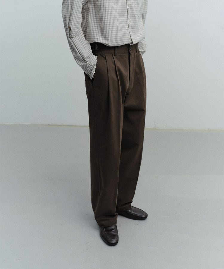 ANOTHER OFFICE Narrow Stripe Tapered Slacks
