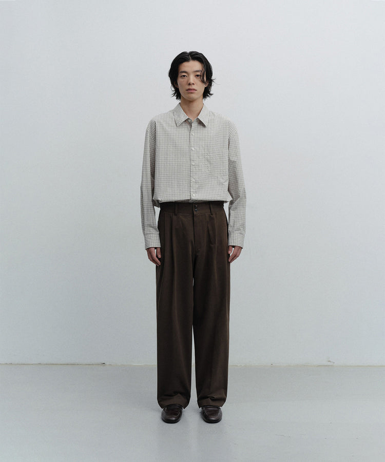 ANOTHER OFFICE Narrow Stripe Tapered Slacks