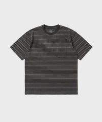 ANOTHER OFFICE  Ordinary Multi Stripe Pocket TEE AOFSTS016 FADED BLACK