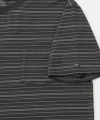 ANOTHER OFFICE  Ordinary Multi Stripe Pocket TEE AOFSTS016 FADED BLACK