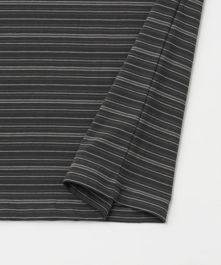 ANOTHER OFFICE  Ordinary Multi Stripe Pocket TEE AOFSTS016 FADED BLACK