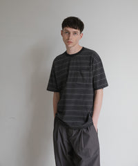 ANOTHER OFFICE  Ordinary Multi Stripe Pocket TEE AOFSTS016 FADED BLACK