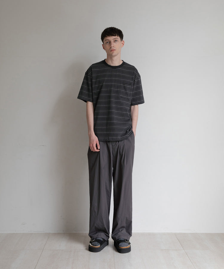 ANOTHER OFFICE  Ordinary Multi Stripe Pocket TEE AOFSTS016 FADED BLACK