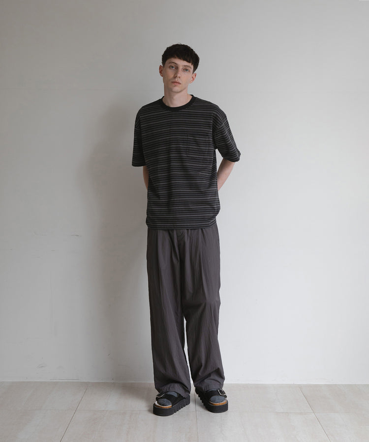 ANOTHER OFFICE  Ordinary Multi Stripe Pocket TEE AOFSTS016 FADED BLACK