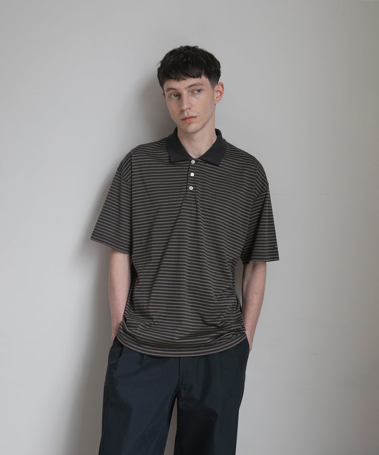 ANOTHER OFFICE  Brief Stripe Short Sleeve TEE AOFSTS017 CHARCOAL