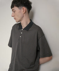 ANOTHER OFFICE  Brief Stripe Short Sleeve TEE AOFSTS017 CHARCOAL