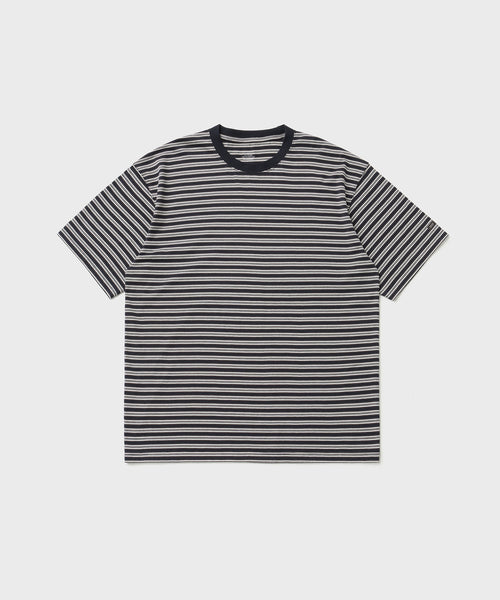 ANOTHER OFFICE  Zephyr Stripe Short Sleeve TEE AOFSTS018 NAVY