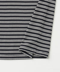 ANOTHER OFFICE Zephyr Stripe Short Sleeve TEE AOFSTS018 NAVY