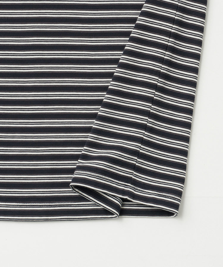 ANOTHER OFFICE Zephyr Stripe Short Sleeve TEE AOFSTS018 NAVY
