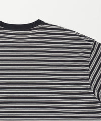ANOTHER OFFICE Zephyr Stripe Short Sleeve TEE AOFSTS018 NAVY