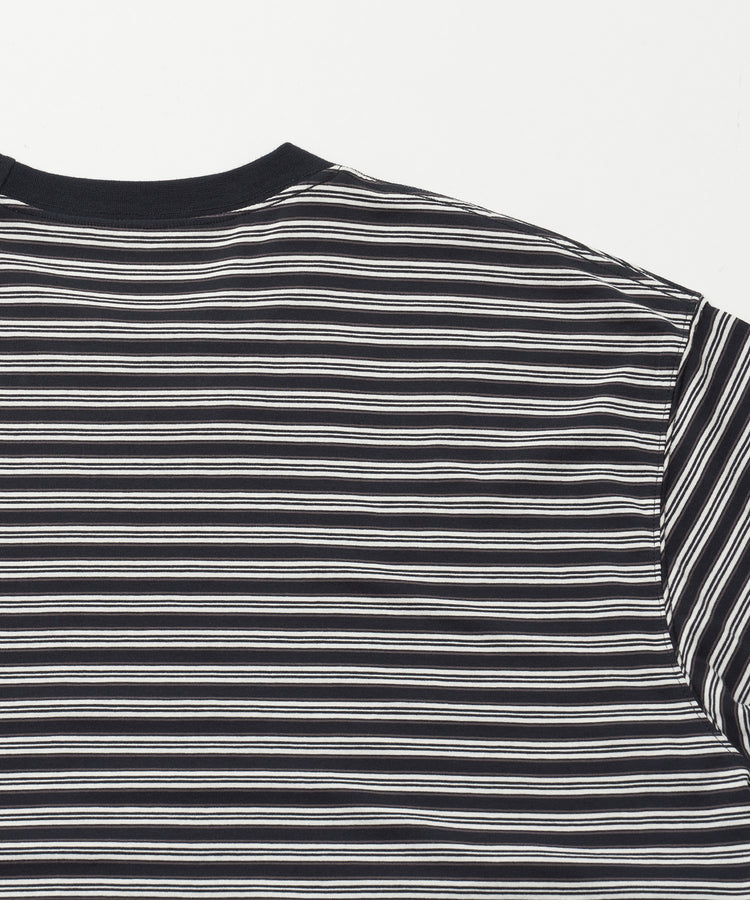 ANOTHER OFFICE Zephyr Stripe Short Sleeve TEE AOFSTS018 NAVY