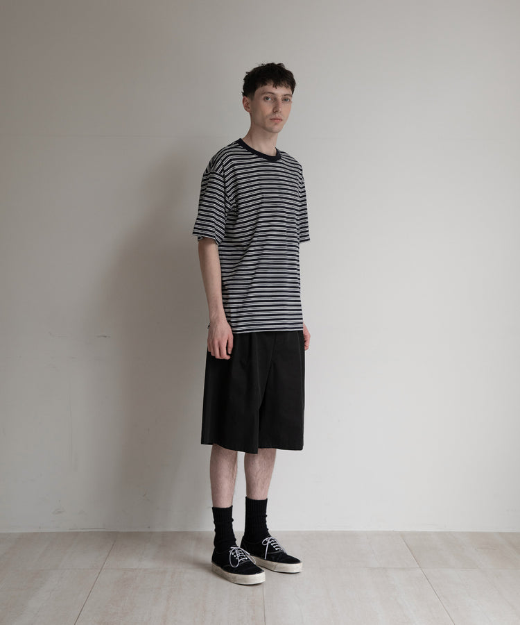 ANOTHER OFFICE Zephyr Stripe Short Sleeve TEE AOFSTS018 NAVY