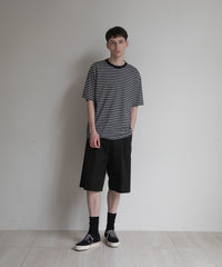 ANOTHER OFFICE Zephyr Stripe Short Sleeve TEE AOFSTS018 NAVY