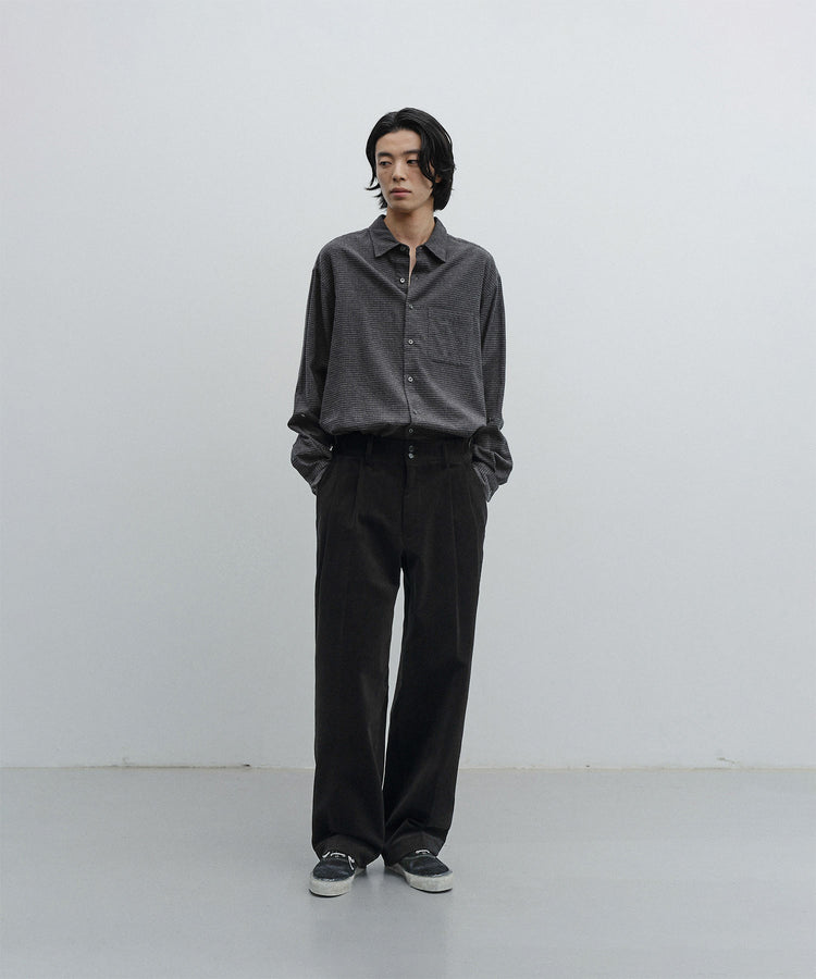 ANOTHER OFFICE  Santiago Officer Corduroy Pants AOFWPT001 BLACK