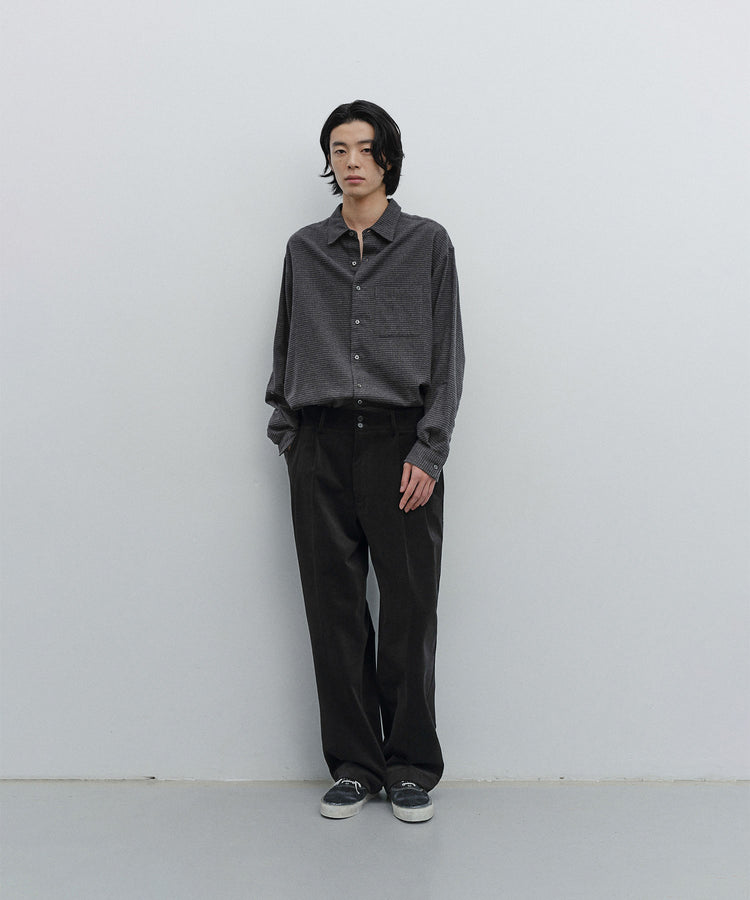 ANOTHER OFFICE  Santiago Officer Corduroy Pants AOFWPT001 BLACK
