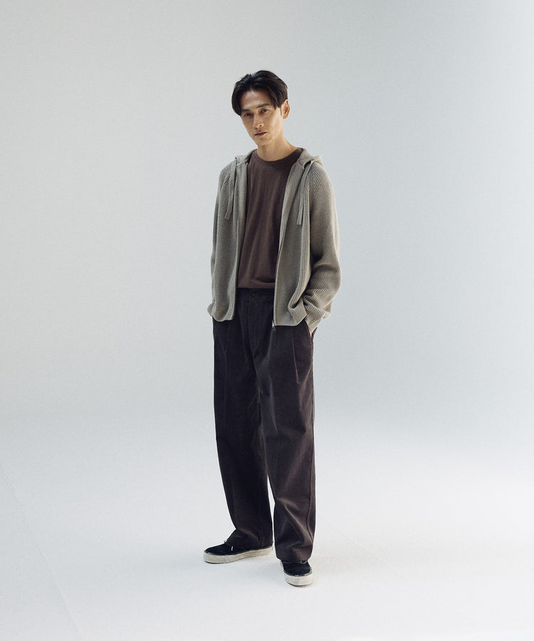 ANOTHER OFFICE Narrow Stripe Tapered Slacks