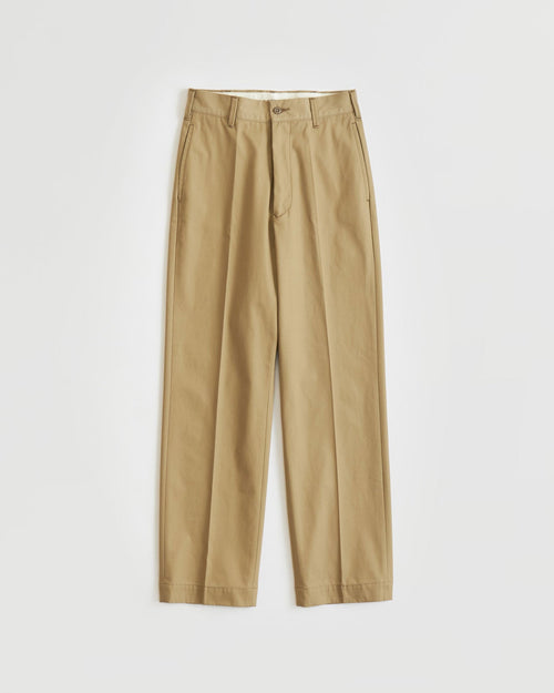 THE SHINZONE / WASHED HIGH WAIST CHINO PANTS BEIGE