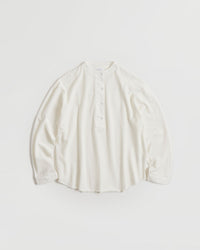 THE SHINZONE / MILITARY HENLEY PULLOVER WHITE