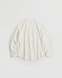 THE SHINZONE / MILITARY HENLEY PULLOVER WHITE