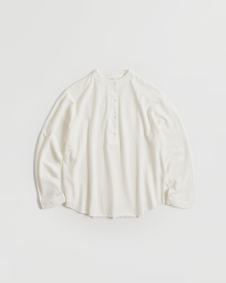 THE SHINZONE / MILITARY HENLEY PULLOVER WHITE