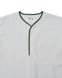 Henley Neck Department   Albert Henley Neck Shirt  NARROW PLAID TYPEWRITER